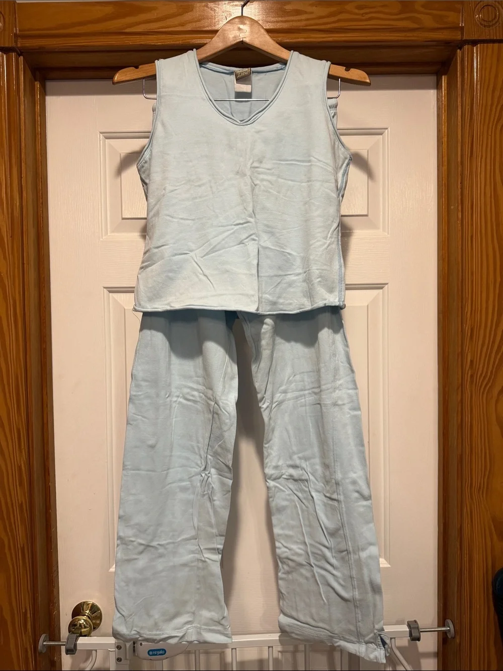 Women’s Light Blue Tank Pajama Set - Soft Sleepwear